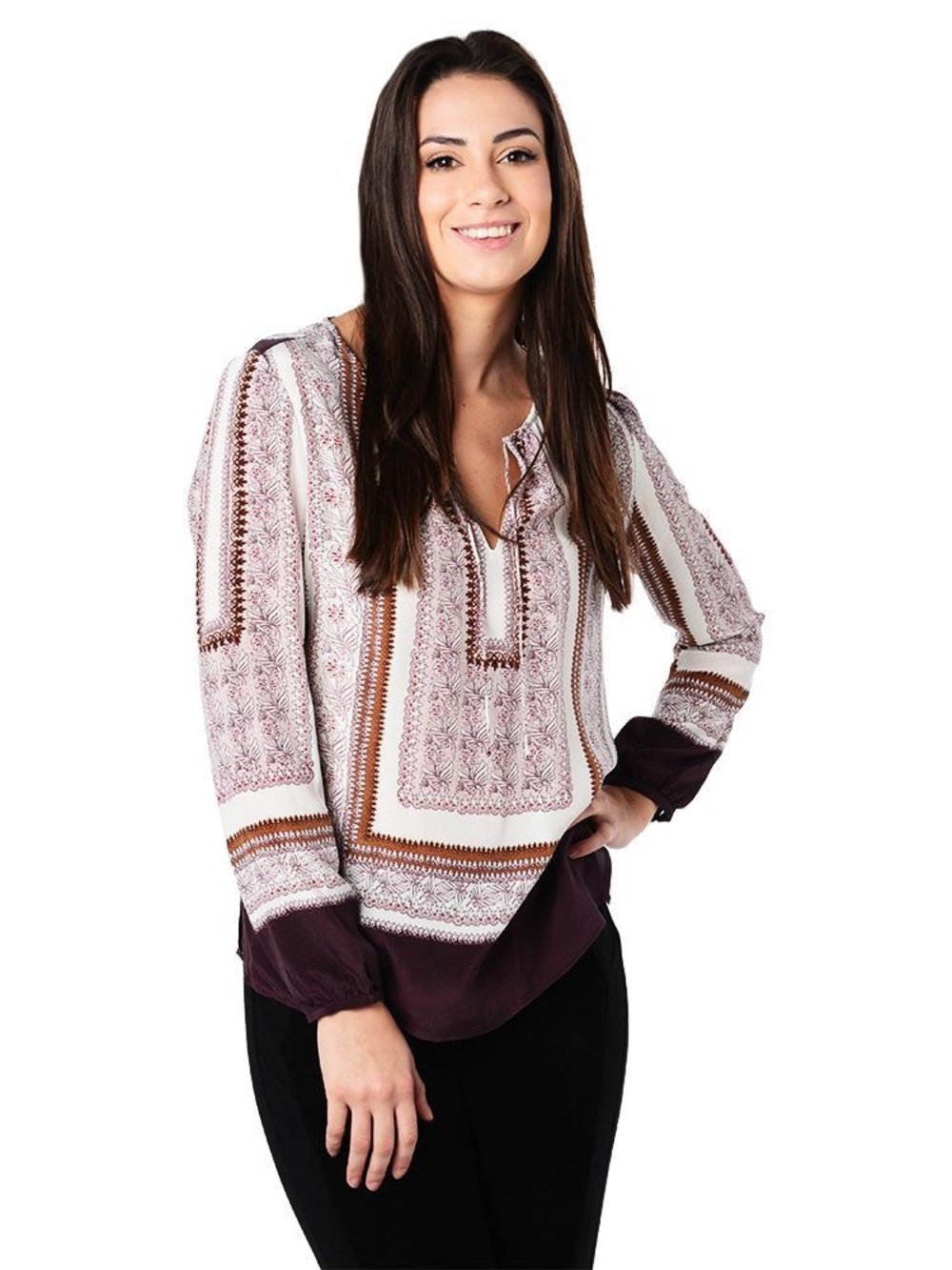 Ecru The Artist 100% Silk Top